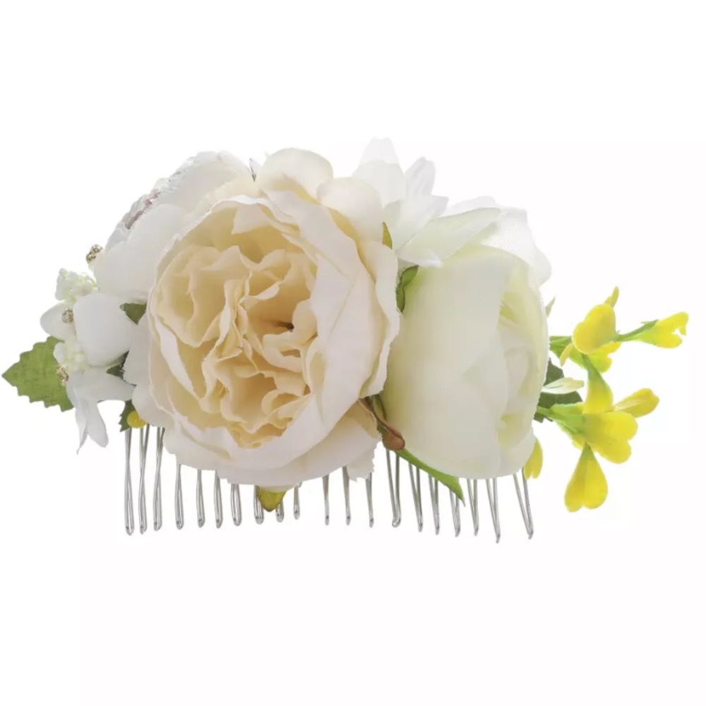 New fashion head comb. Artificial flower hair accessories.
